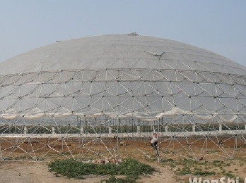 高科技示范观光园生态餐厅 单体两千平方米鸟巢温室